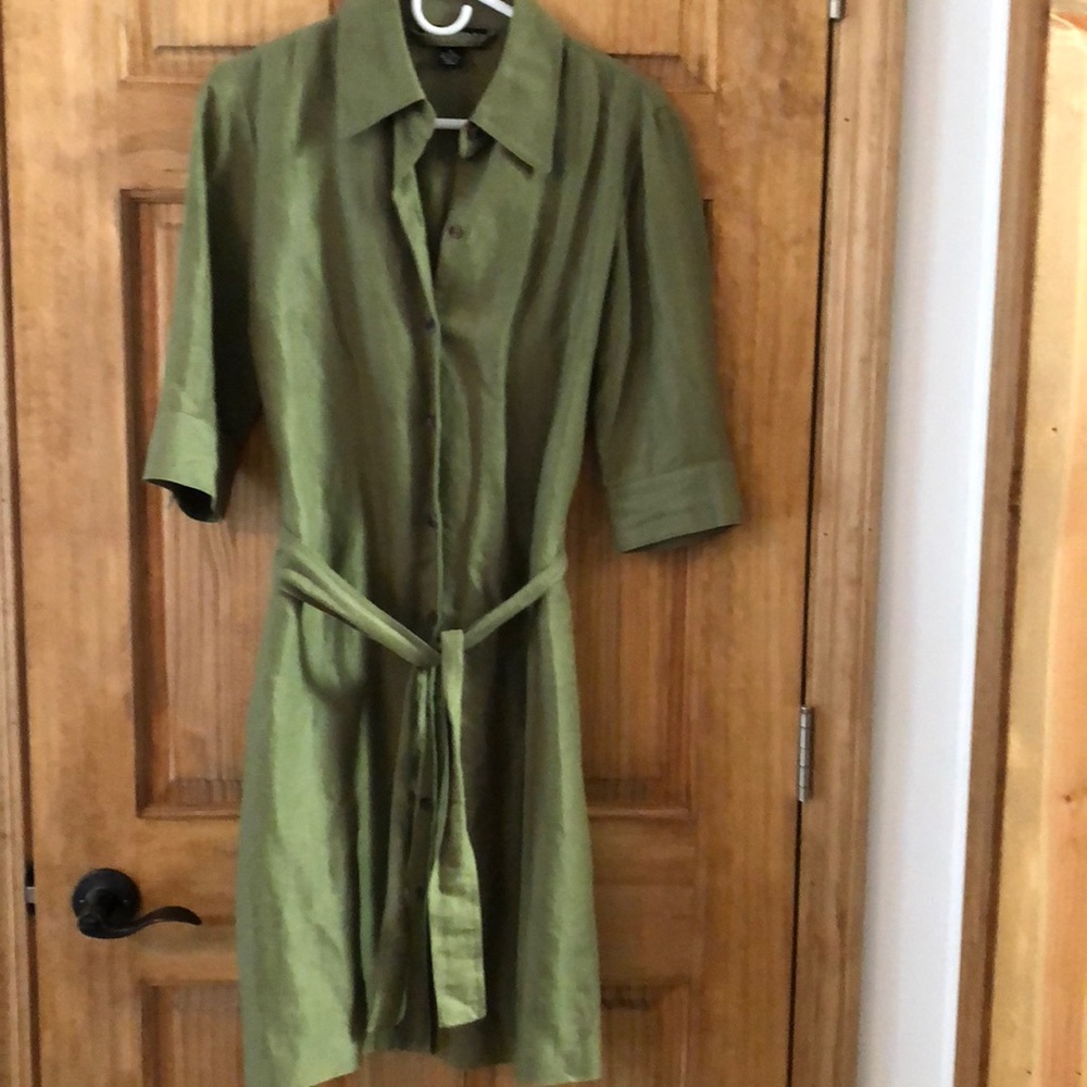 Ellen Tracy Green shirt dress